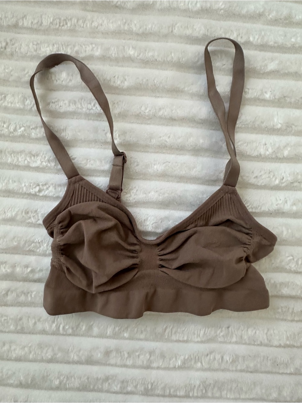 SKIMS Light Taupe Seamless Bralette